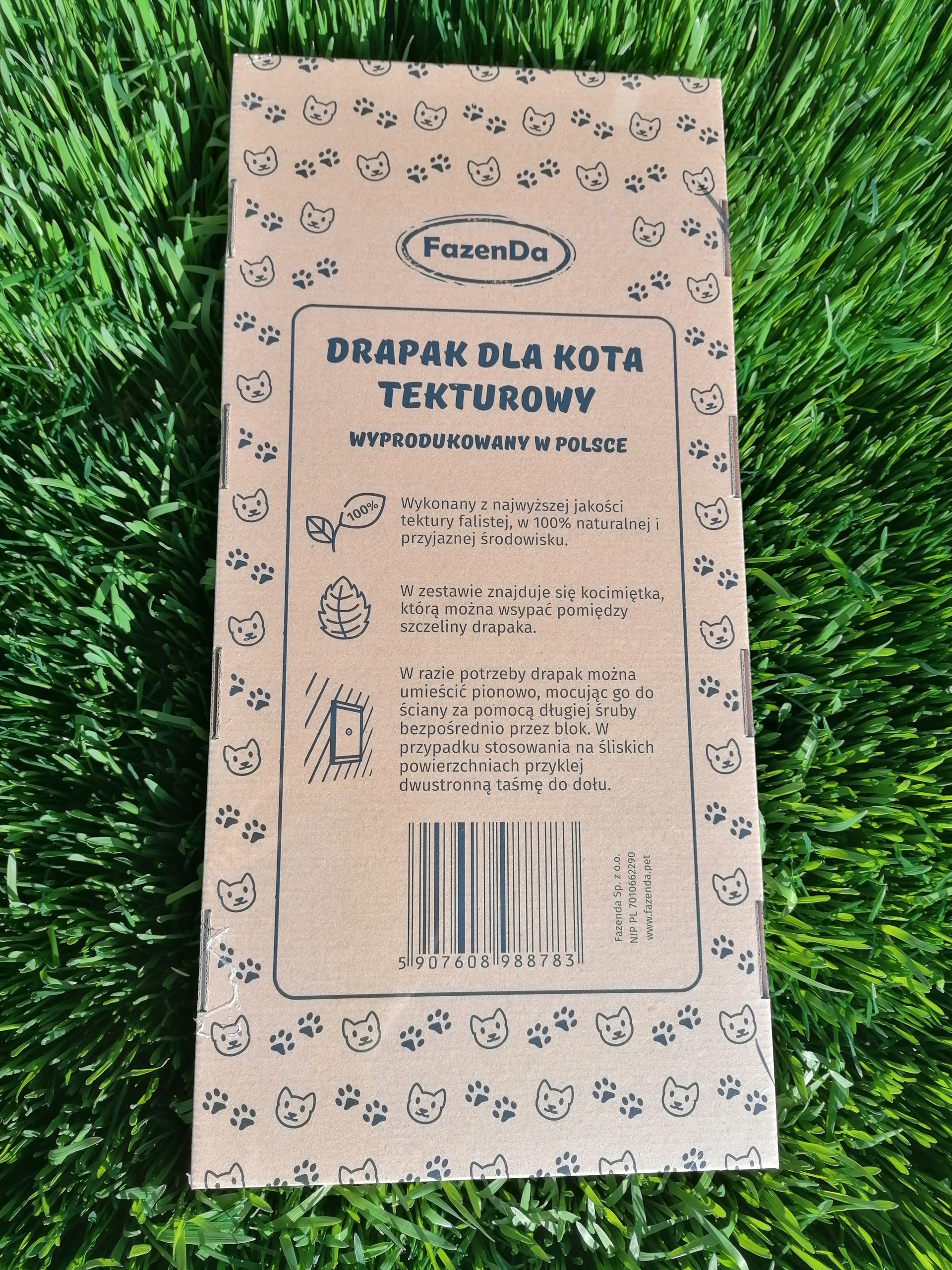 

Drapak dla kota tekturowy 50x24 +kocimiętka.10 szt