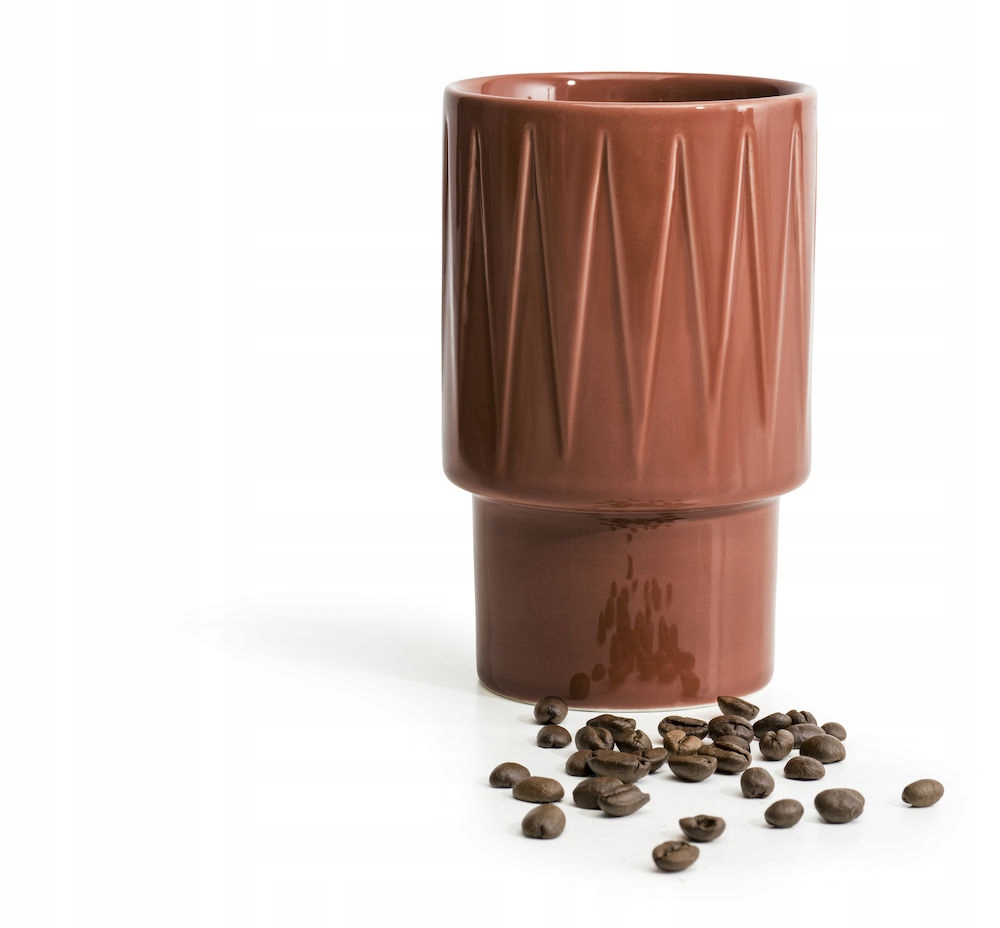 

Sagaform kubek do latte Retro Ceramiczny Brązowy