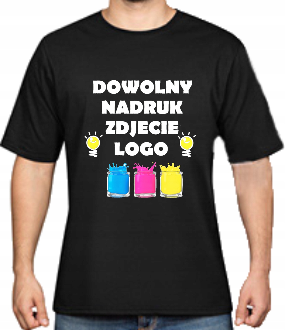 МУЖСКАЯ ФУТБОЛКА С СОБСТВЕННЫМ ПРИНТОМ ГРАФИКА L