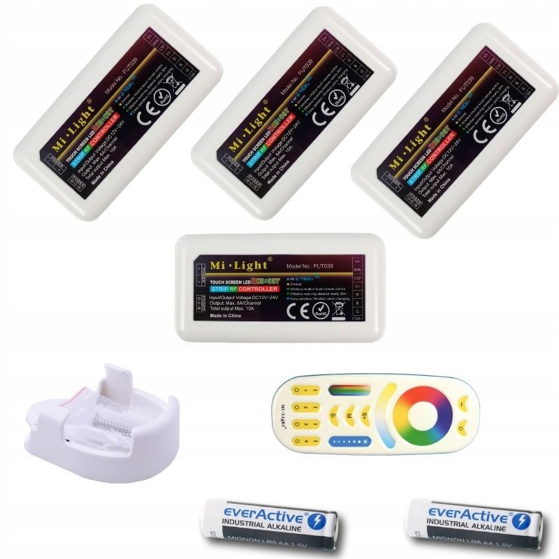 

Sterowanie Led Mi-light Rgb+cct 4x sterownik+pilot
