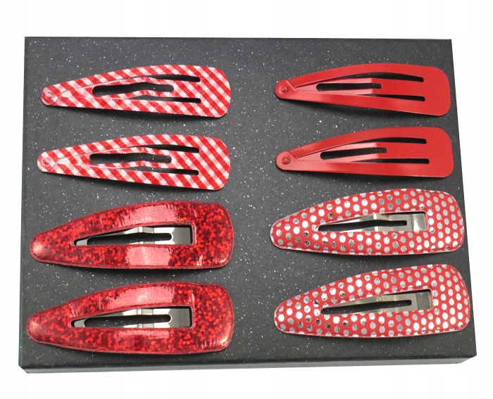 

Komplet Spinki Do Włosów Czerwone 8 Sztuk