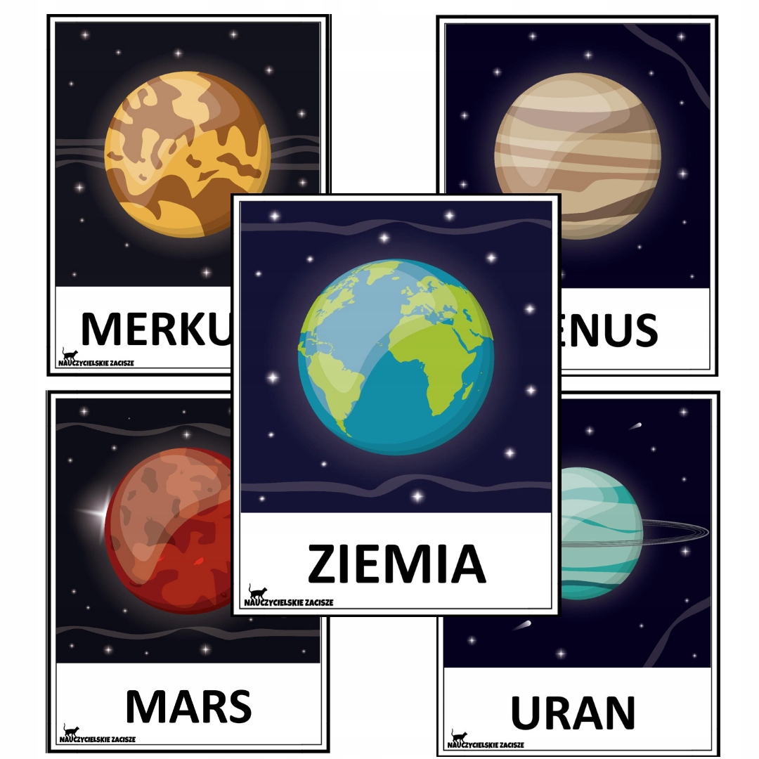 

Planety Układ słoneczny Plansze edukacyjne x10
