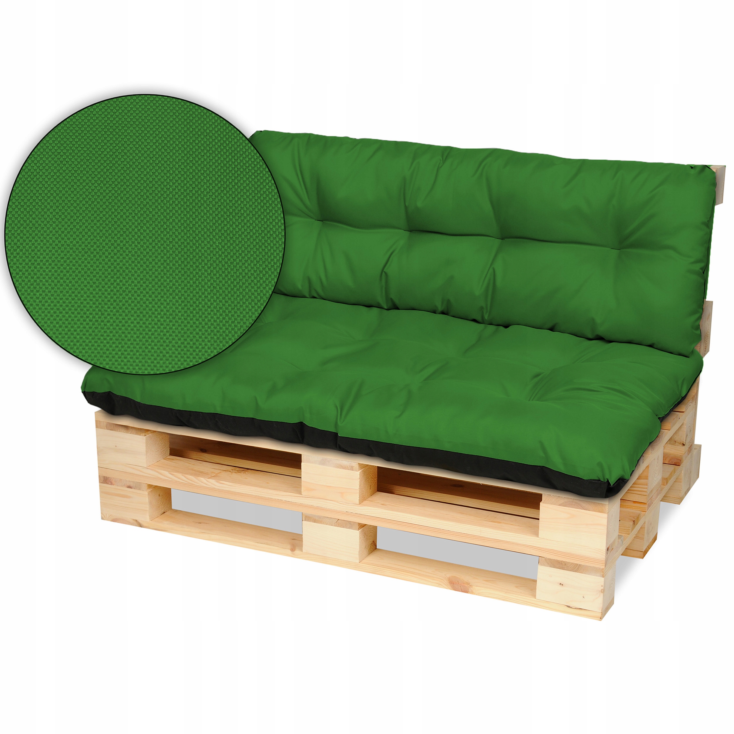 

Poduszki na meble z palet ławkę 120x80+120x40 ziel