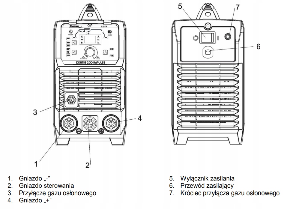Spawarka inwertorowa Sherman DIGITIG 200 Impulse Model 200