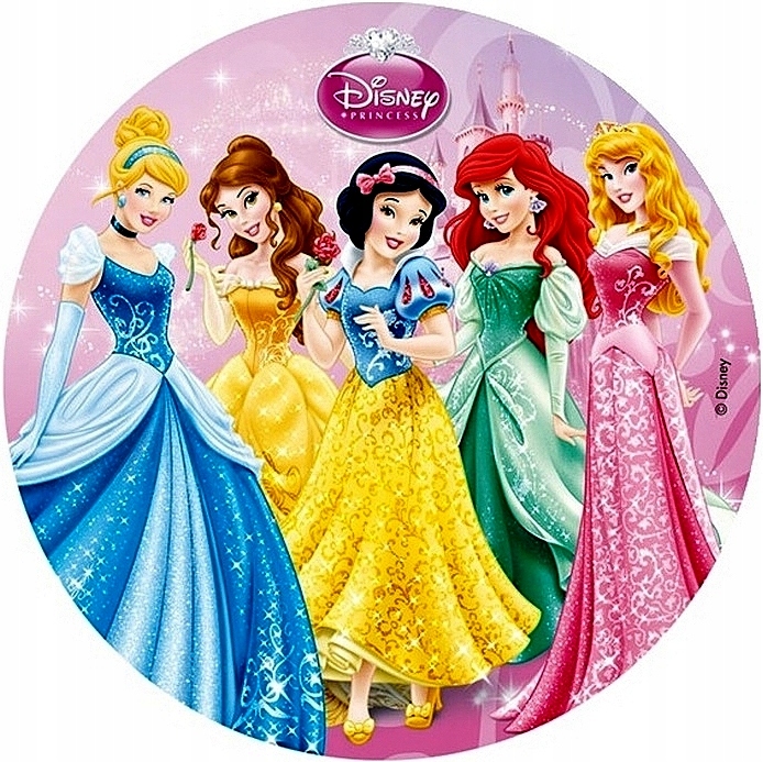 OPŁATEK NA TORT KSIĘŻNICZKI PRINCESS GRUBY 20CM!