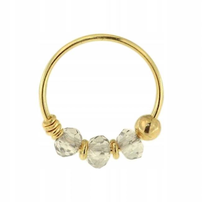 ZŁOTE KÓŁKO DO NOSA 9 KARAT ZŁOTO 0,6/8mm