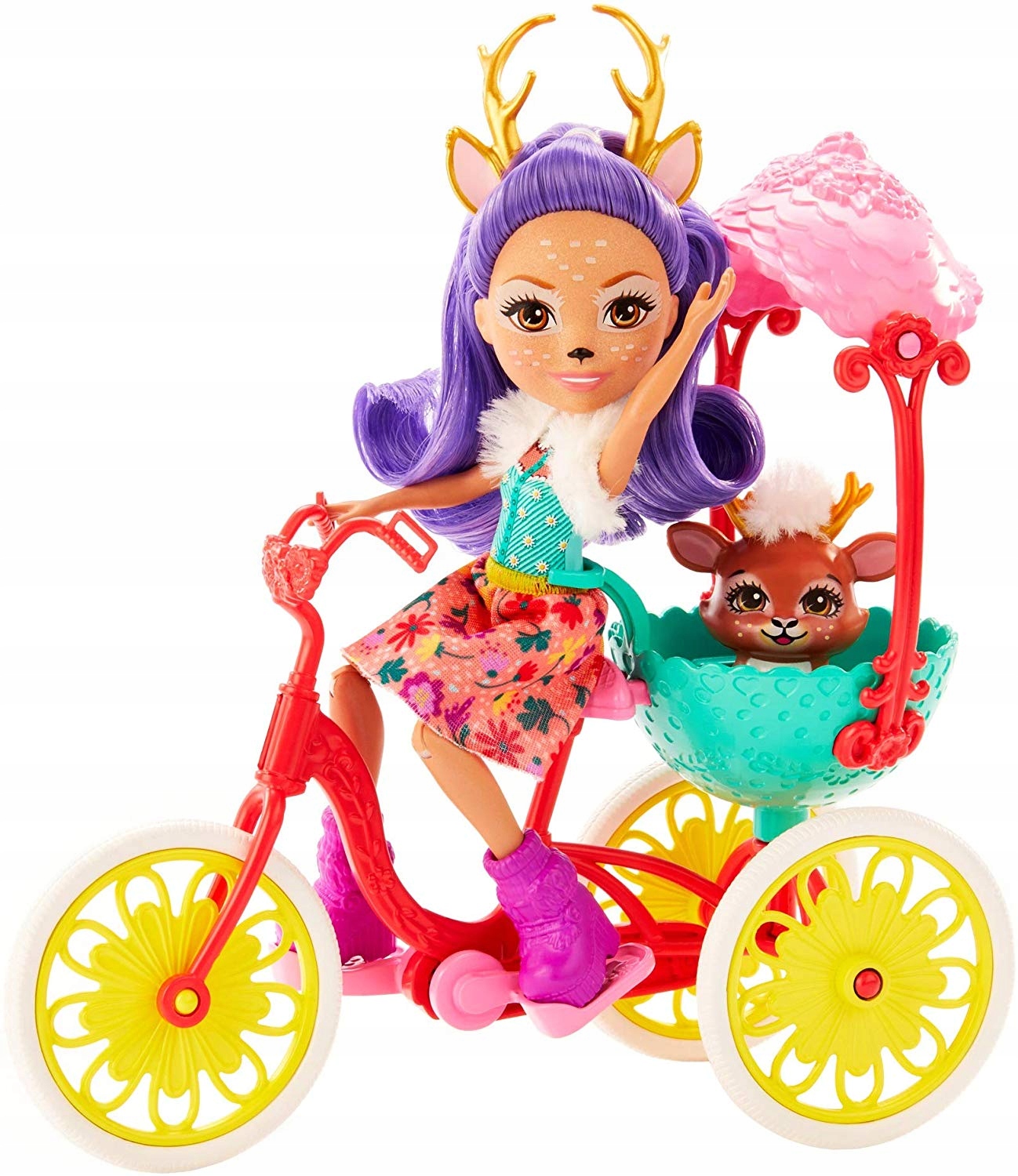 

Lalka Enchantimals Danessa Deer + Rower GJX30