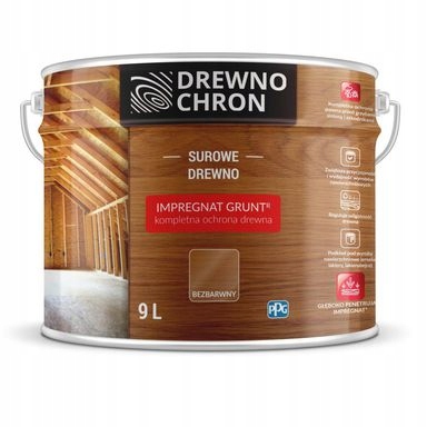 

Drewnochron Impregnat Grunt Do Drewna 9L bezbarwny