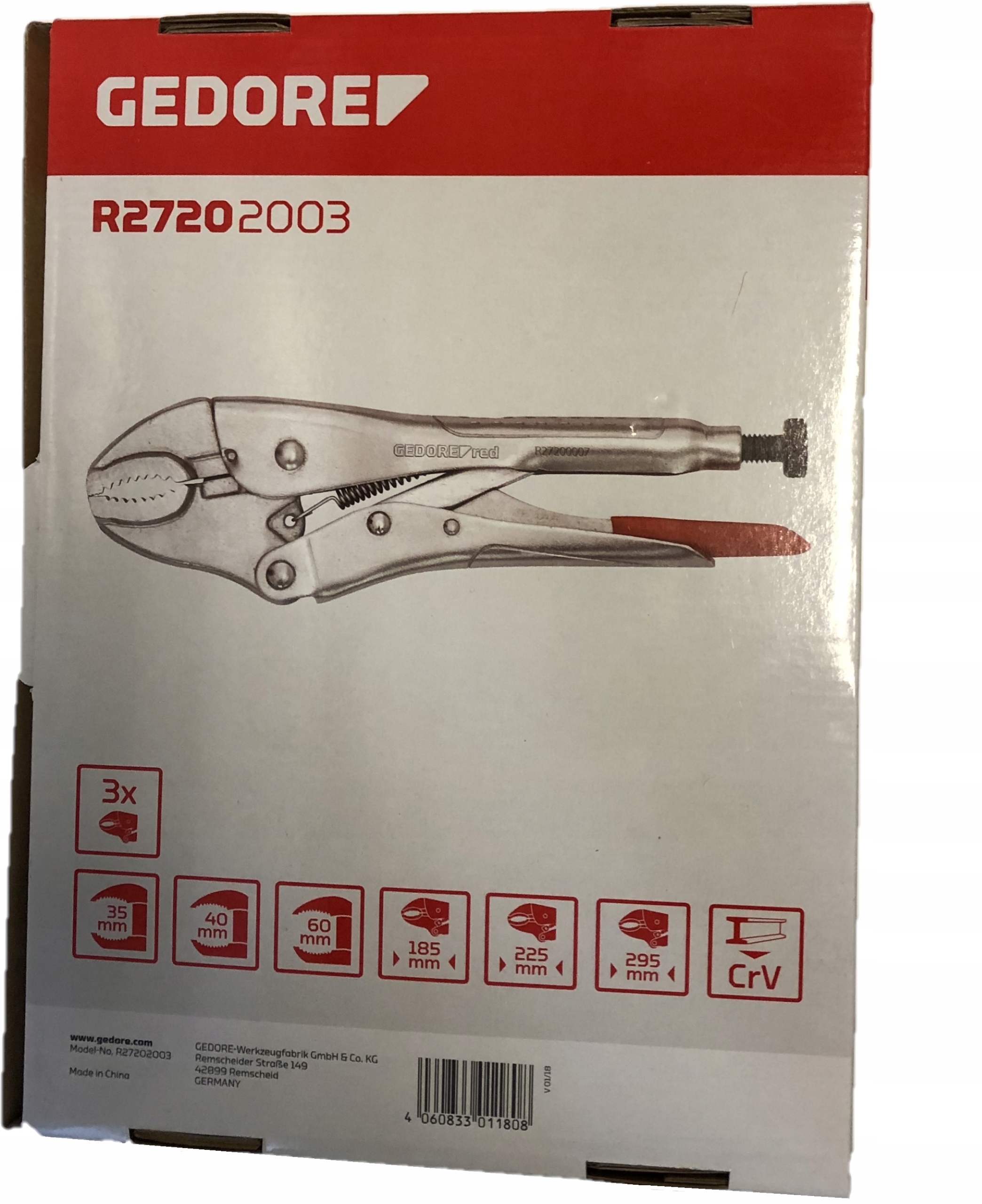 Gedore Red Szczypce zaciskowe klucz morse a 3 szt Producent code R27202003