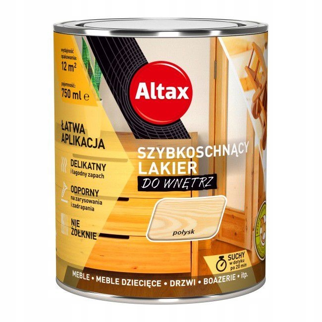 

Altax Szybkoschnący Lakier Do Wnętrz 0,75L Połysk