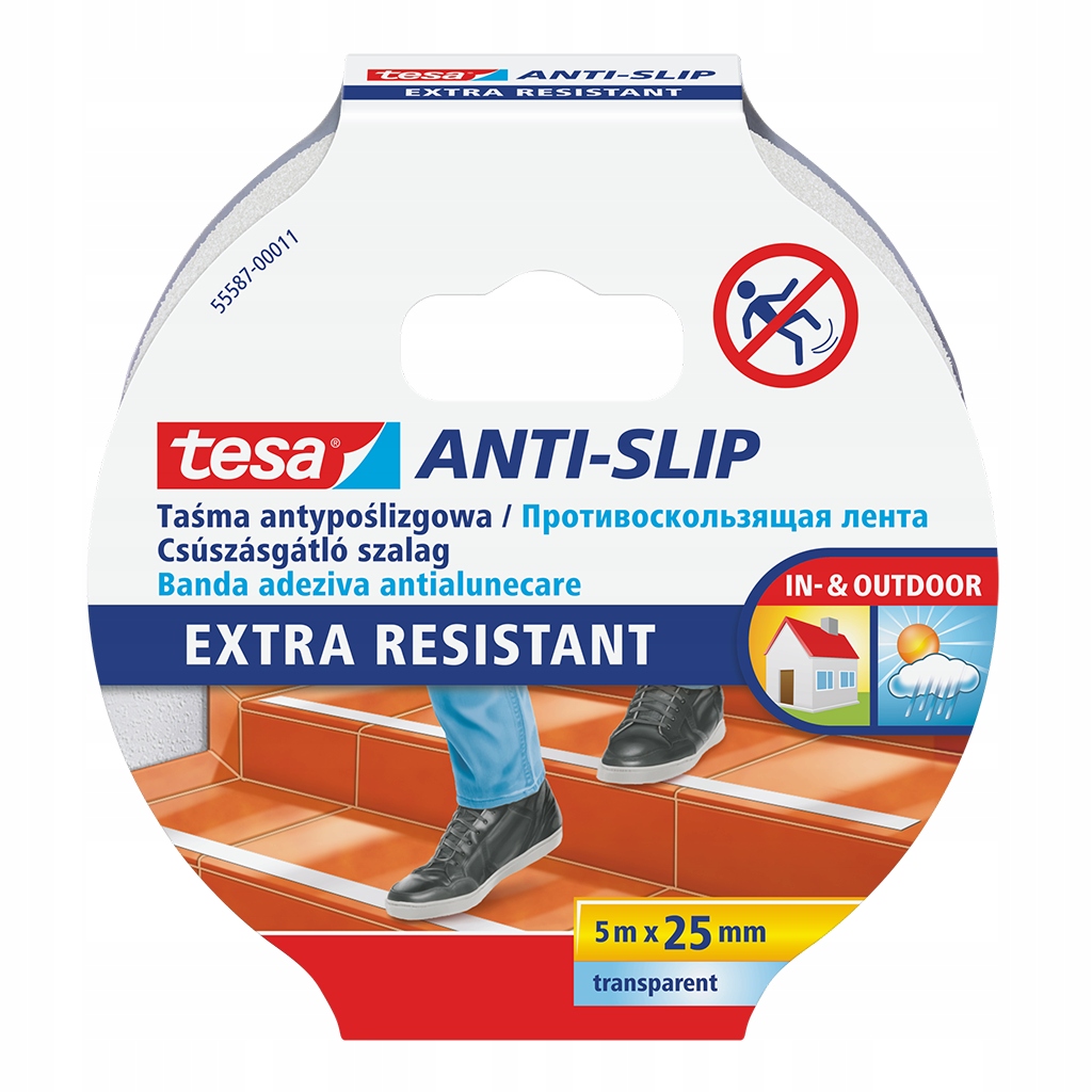 

Taśma antypoślizgowa tesa 5m x 25mm przezroczysta