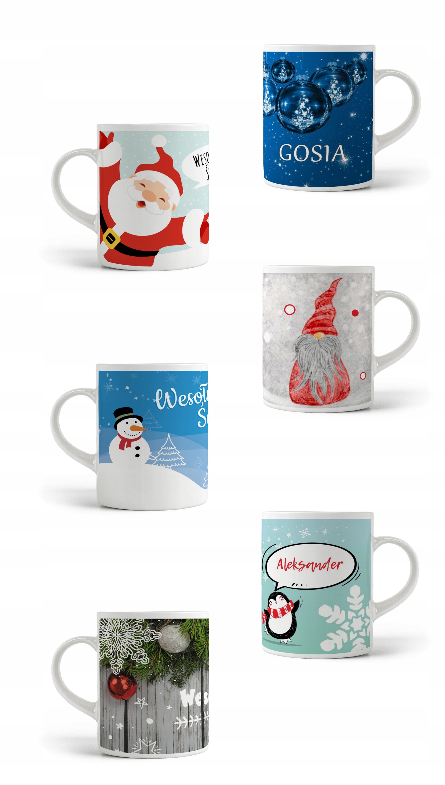 KUBEK ŚWIĄTECZNY Z IMIENIEM idealny na PREZENT! Marka inna