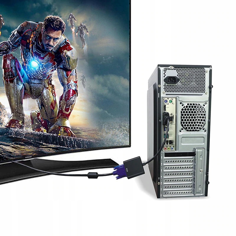 DVI D do VGA 24+1 25 PIN Kabel Adapter Konwerter Marka Novaza Tech