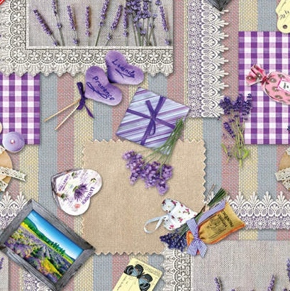 CERATA na flizelinie OBRUS 140cm LAWENDA Prowansja Typ obrus