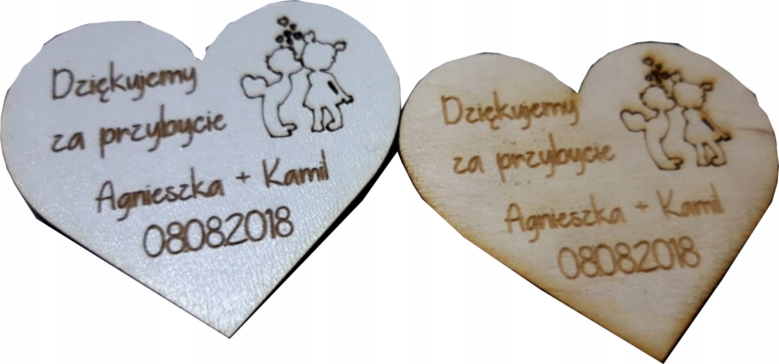 

Podziękowanie dla gości ślub wesele brelok serce