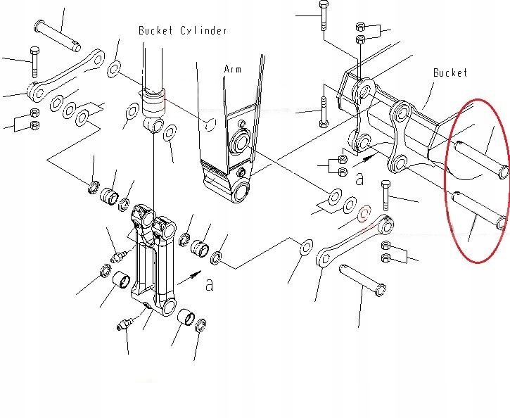 SWORZEN LYZKI KOMATSU PC300 PC350 207 70 73210 Numer katalogowy czesci 207 70 73210