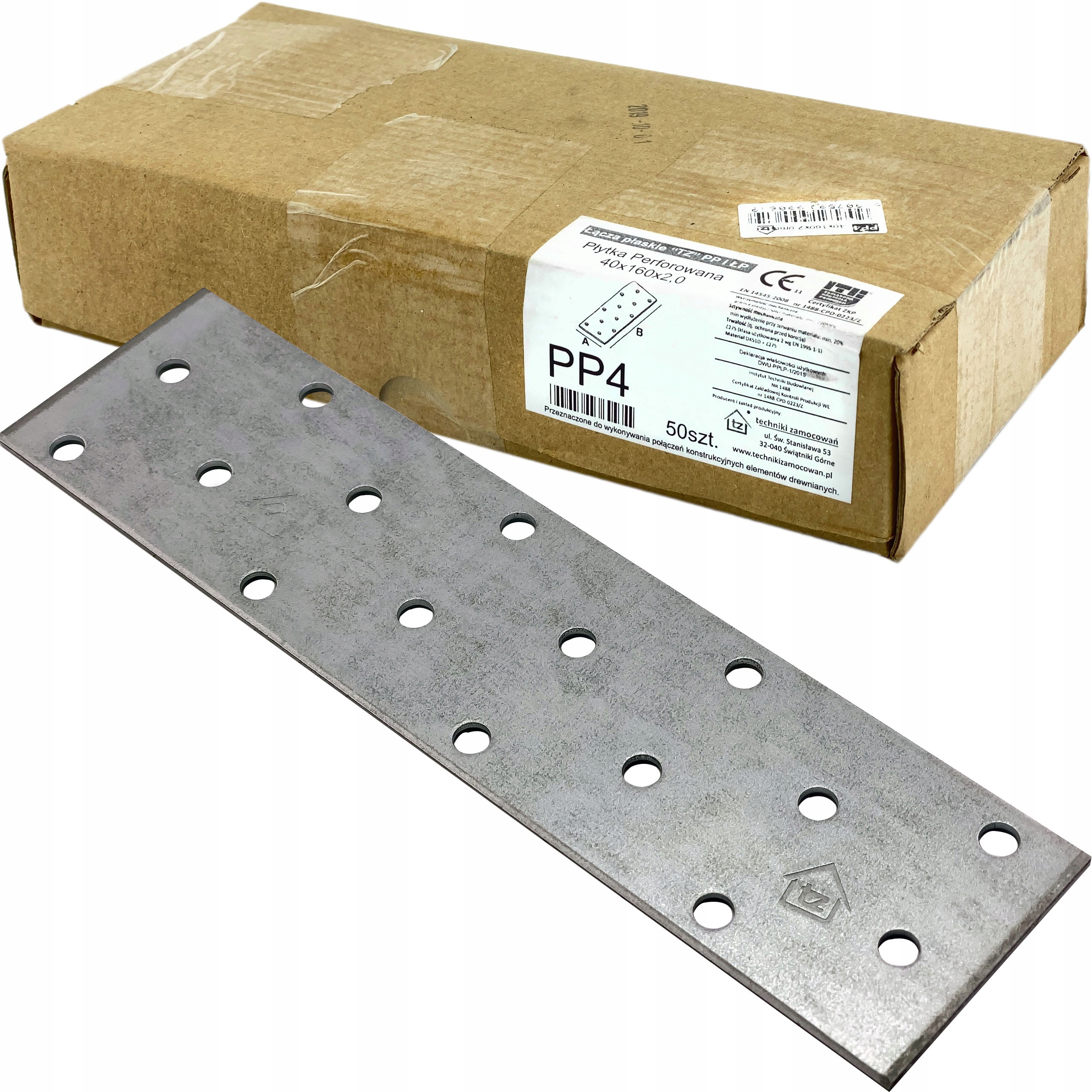 

Łącznik płaski Płytka perforowana PP4 40x160 50szt