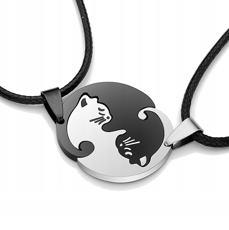 

Naszyjnik Przyjaźni best friends Koty Yin Yang 2x
