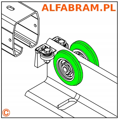 Rolka nośna P95 do bramy powyżej 3,5m Wiśniowski Marka Wiśniowski