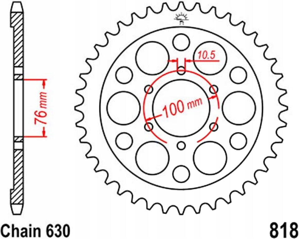 Zadní ozubené kolo Jt R818 40-42Z Suzuki Gsx 1100 80-87