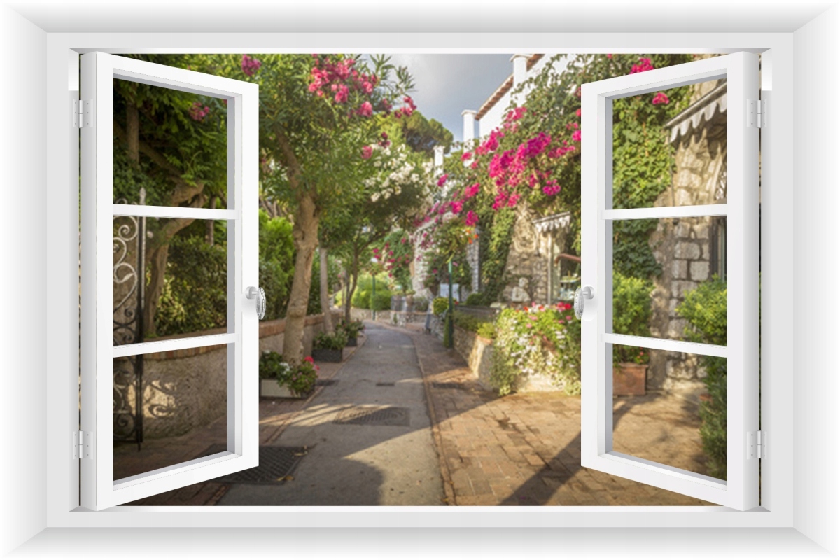 

Fototapeta Okno 3D Uliczki Uliczka Widok 150 x100