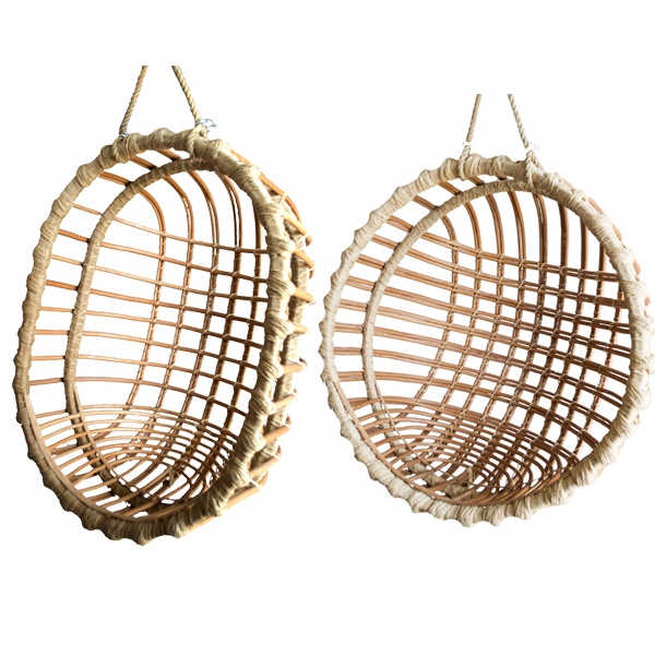 Wiszący fotel bujany wiklinowy owal lub kula PL