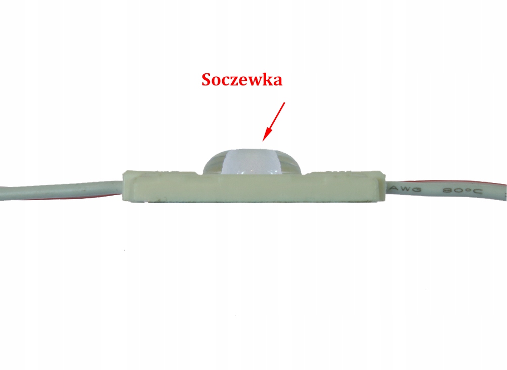 MODUŁ LED zimny 7000k ALU DRIVER 1,0W soczewka 12v Marka AC