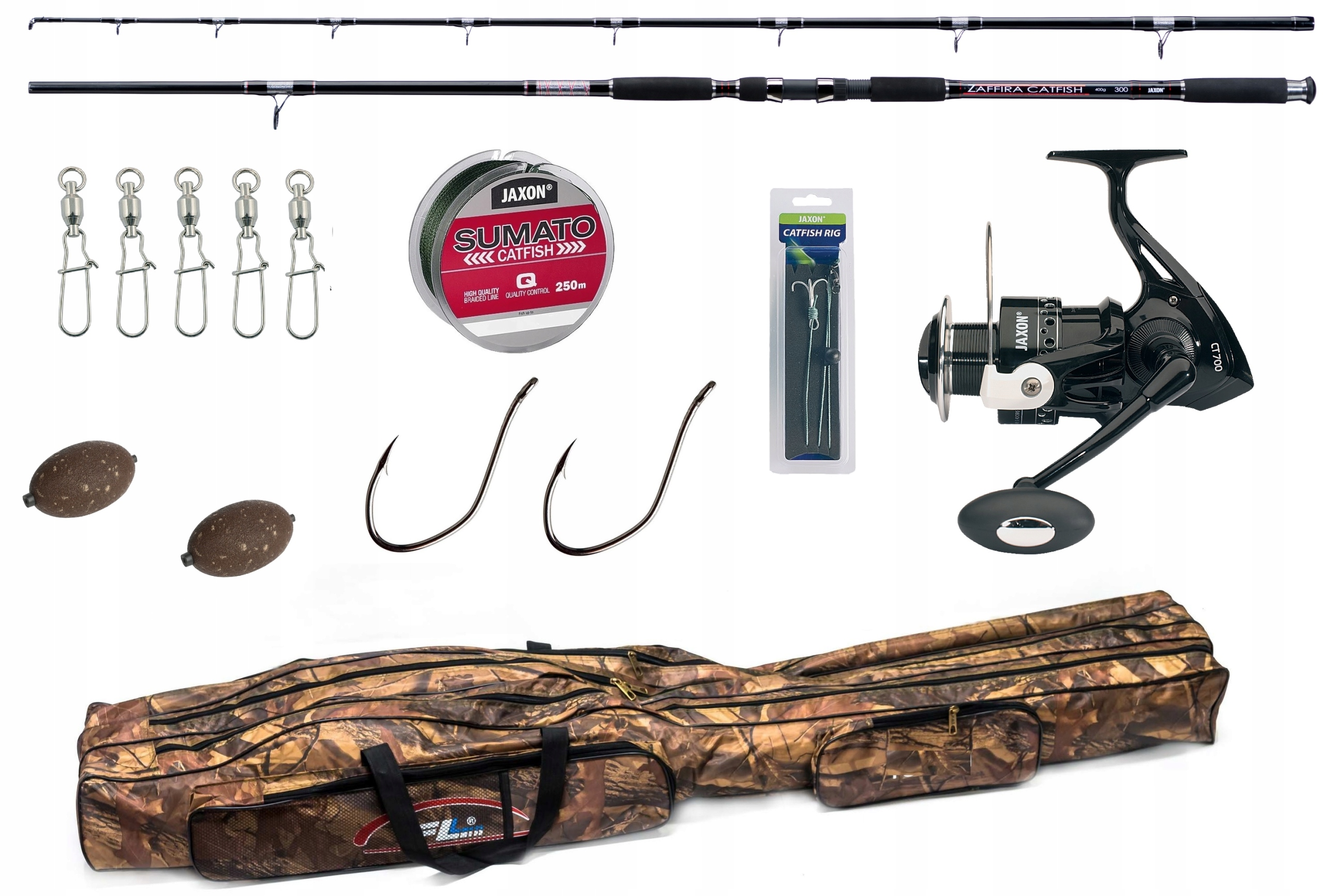 Jaxon wędka Sumowa Catfish 3,0m 400g Kołowrotek