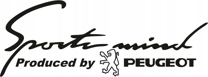 

Sport Mind Peugeot 2 naklejki 40 x 15 cm