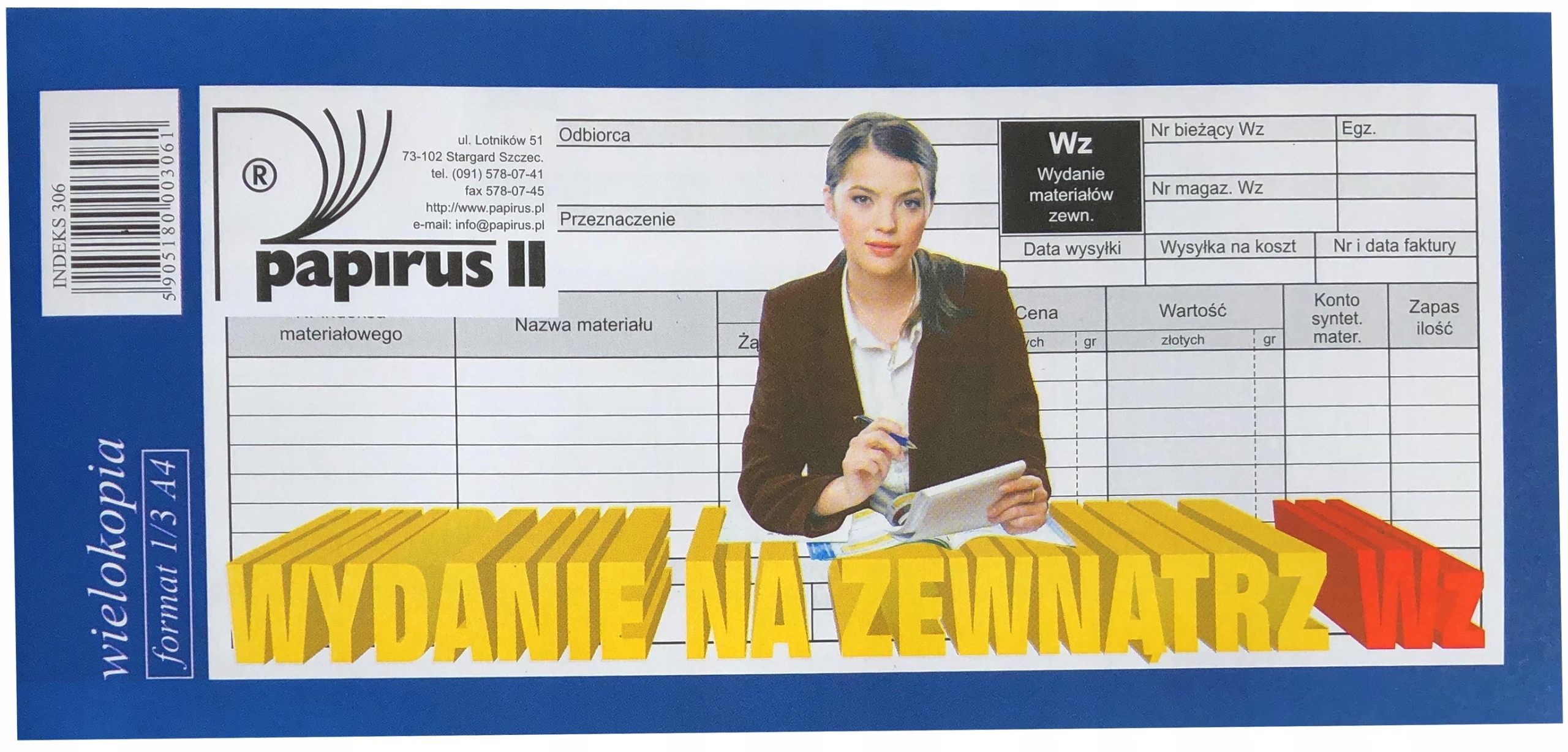 

Druk Wz Wydanie Na Zewnątrz 1/3 A4 Wielokopia