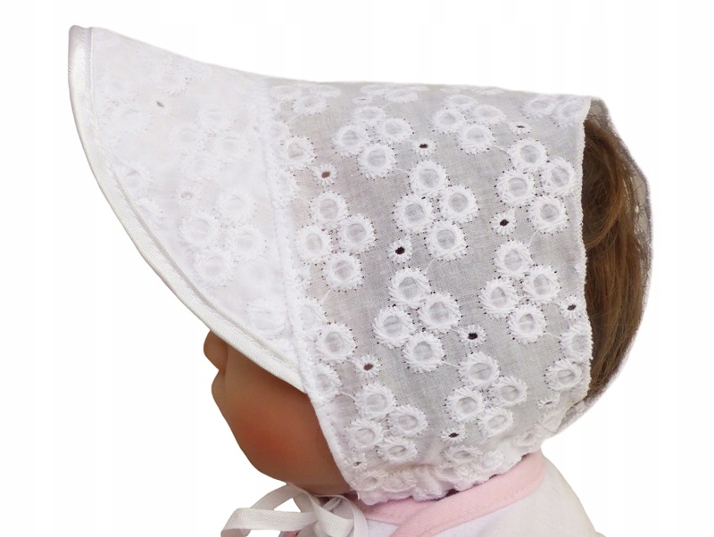 Czapka na lato HAFT niemowlak noworodek 37-40 chrzest Rozmiar 37-40 cm