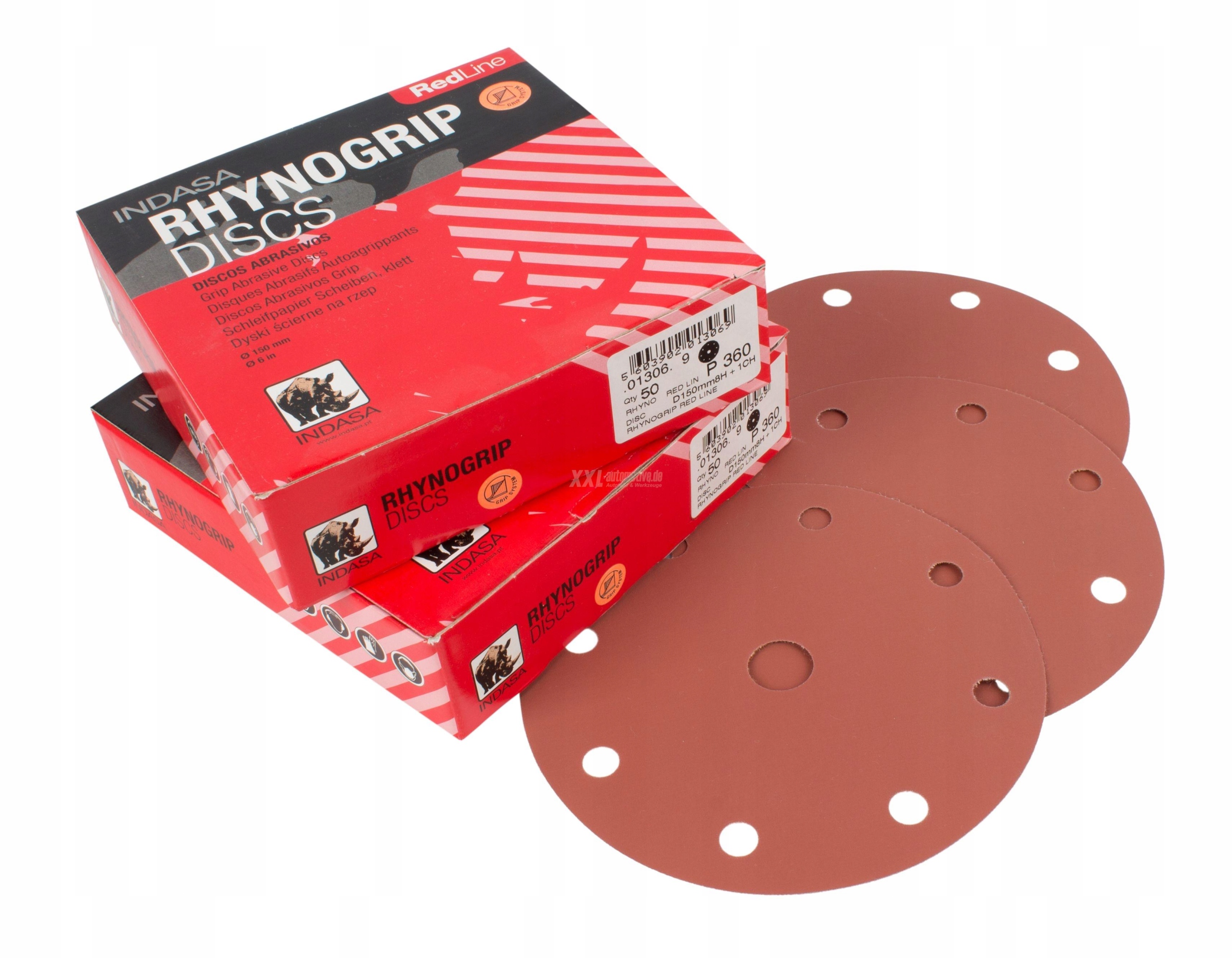 INDASA RED Krążki Ścierne Rzep 125mm 8H P500 10x Marka Indasa