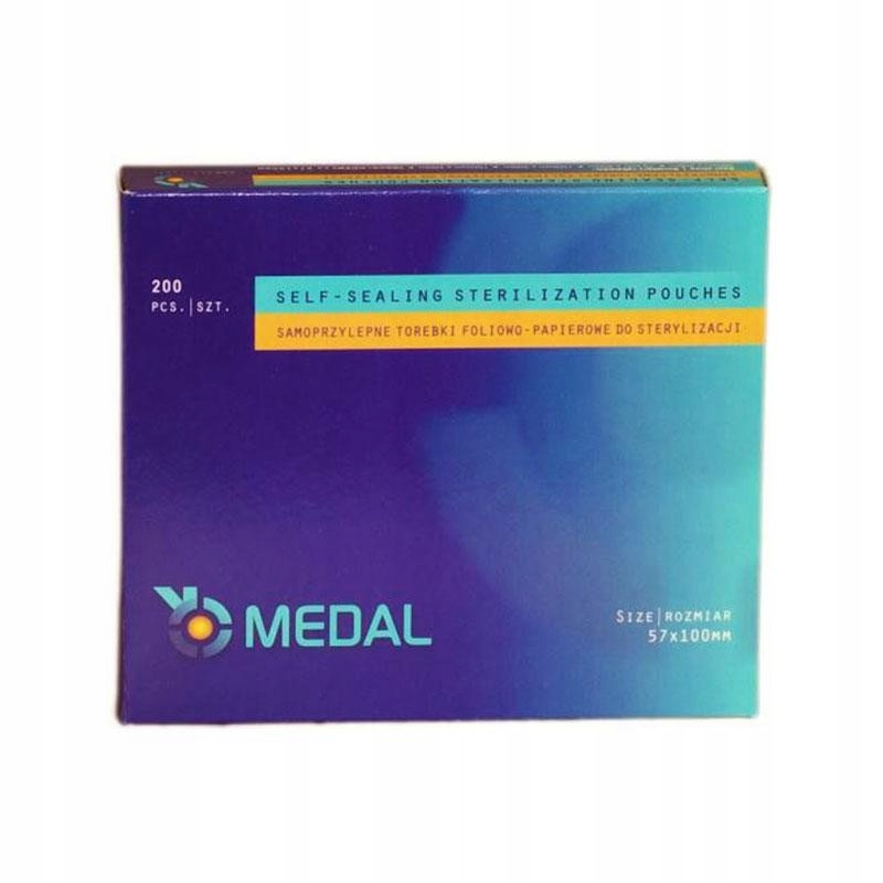 Torebki do sterylizacji MEDAL 57x100 mm 200 szt