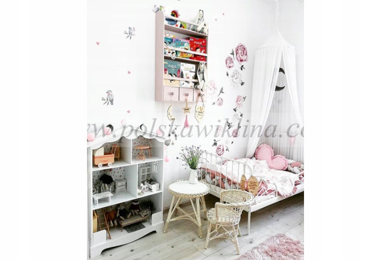 STOLIK WIKLINOWY DLA DZIECI OKRĄGŁY WYBIELONY Kolekcja KIDS