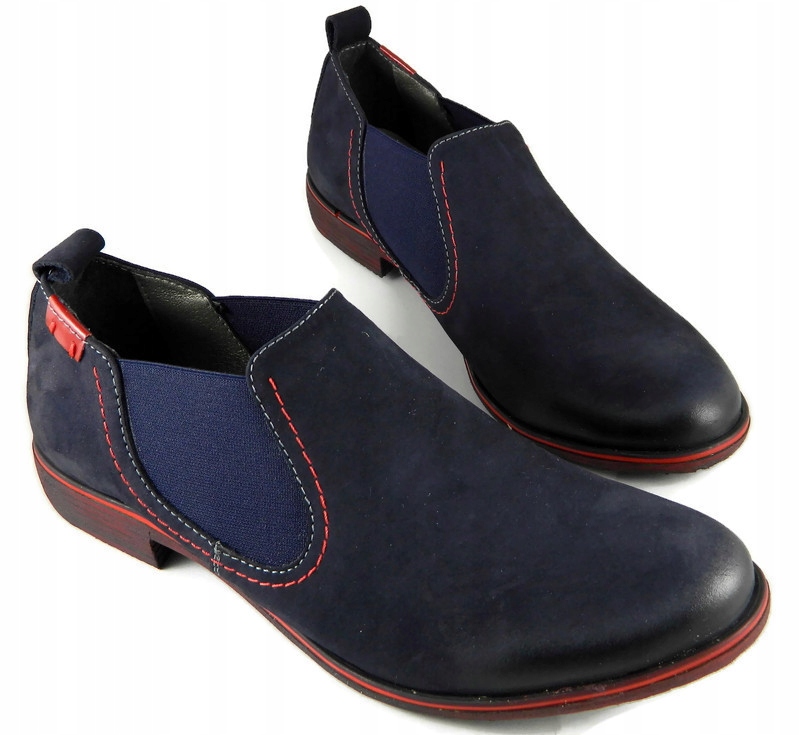 

UNI-122 Stylowe Wygodne Mokasyny Skóra Nat roz 38