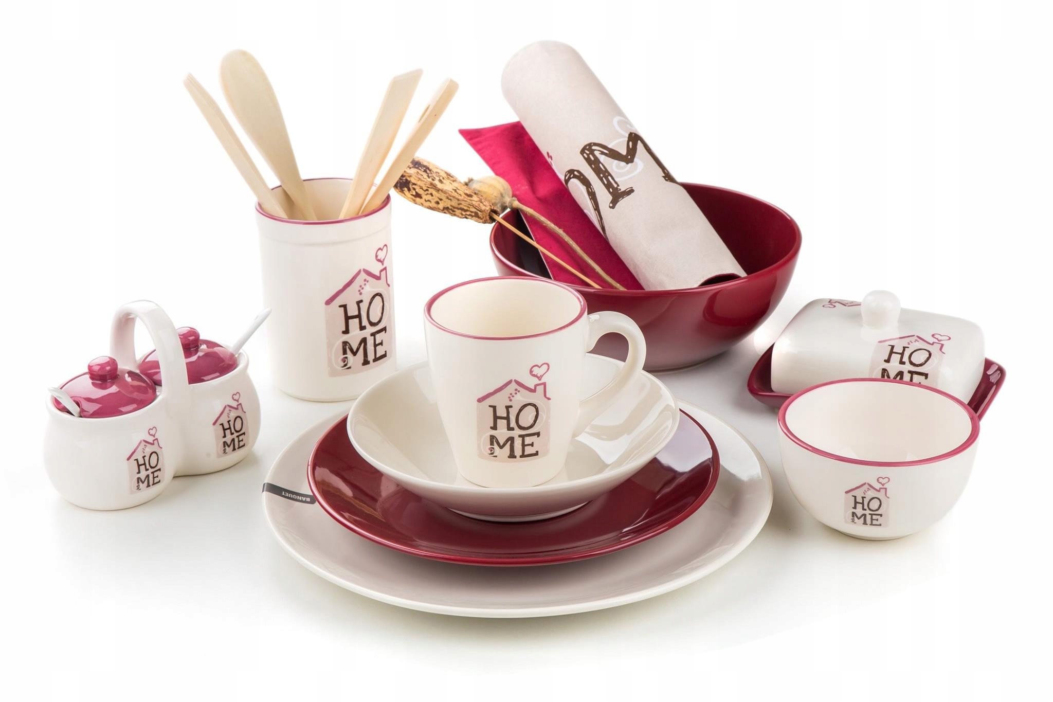 MISKI EMALIOWANE NA ŻYWNOŚĆ 4 SZT HOME BANQUET Materiał emalia