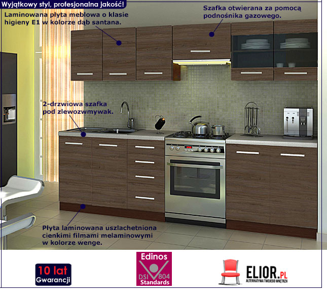 ZESTAW MEBLI DO KUCHNI SZAFKI STOJĄCE WISZĄCE DĄB Marka Elior