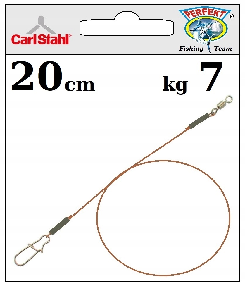 PROFESJONALNY PRZYPON STALOWY 20cm / 7kg FLEXONIT