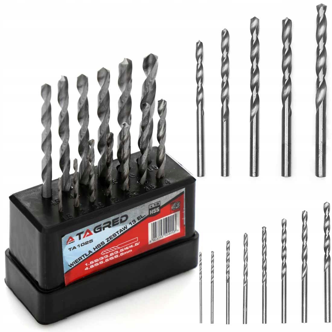 

Zestaw Wierteł Do Metalu 13 Szt Wiertła 1,5-6,5 MM