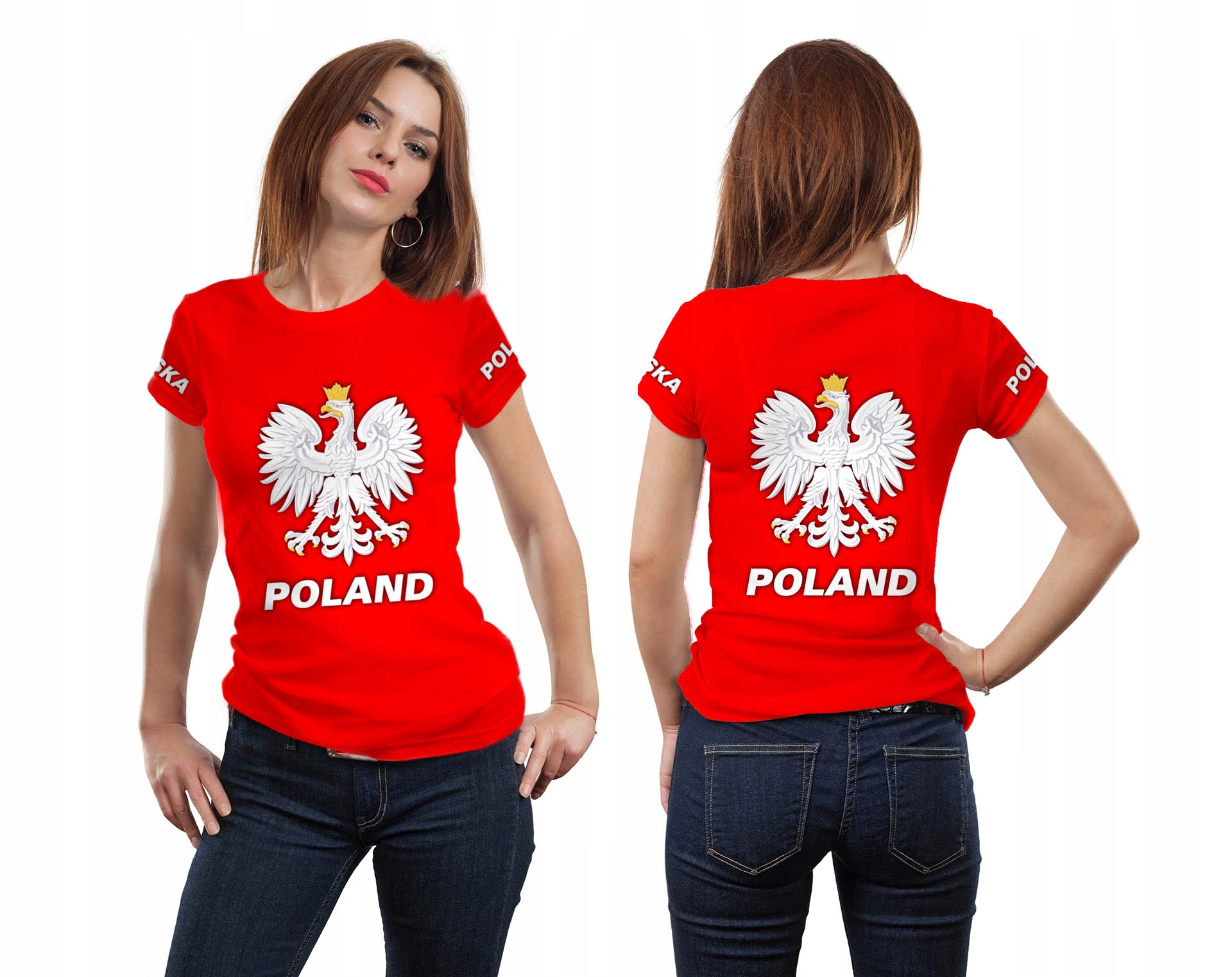 

Koszulka 3D Fullprint S Polska Godło Modna Trwała