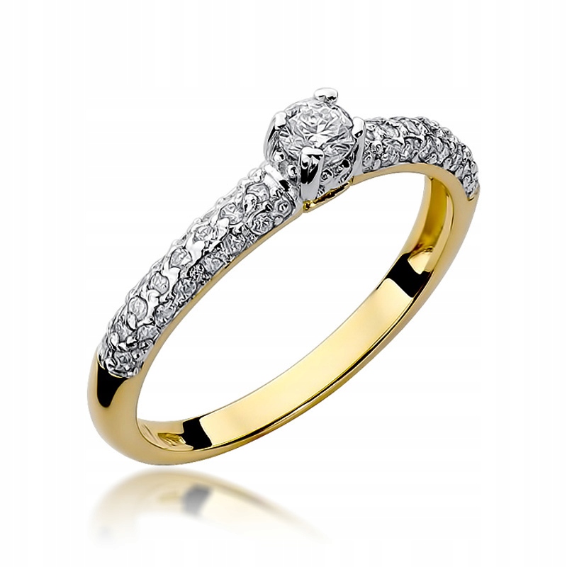 

Złoty pierścionek zaręczynowy -Brylanty- 0,36 ct