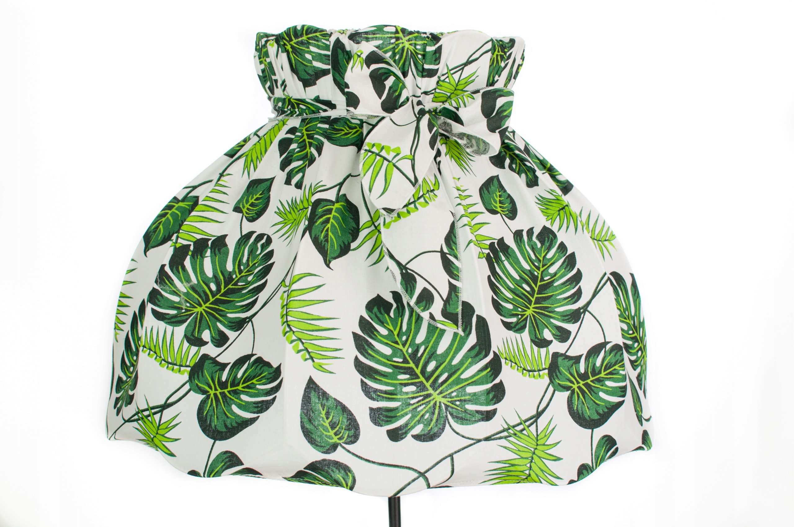 Abażur z kokardą DUŻY MONSTERA LIŚCIE PALMY 39cm