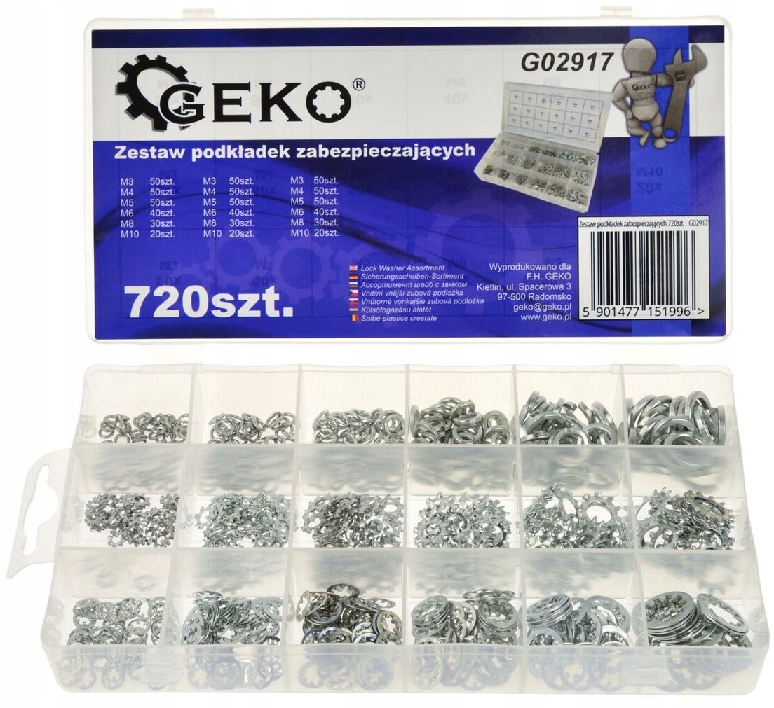 НАБОР БЕЗОПАСНЫХ ШАЙБ 720 EL.  М3-М10