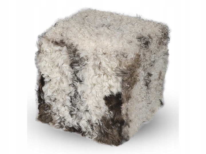 Pufa Ovčia koža Mongolská Kučeravý vlas Pufka