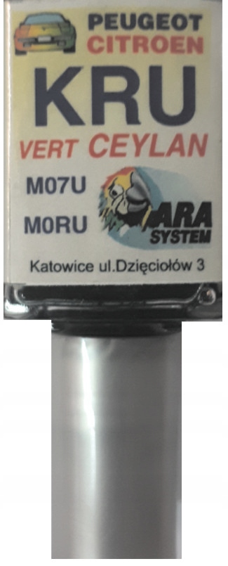 

Citroen Peugeot Kru Vert Ceylan Lakier Zaprawka