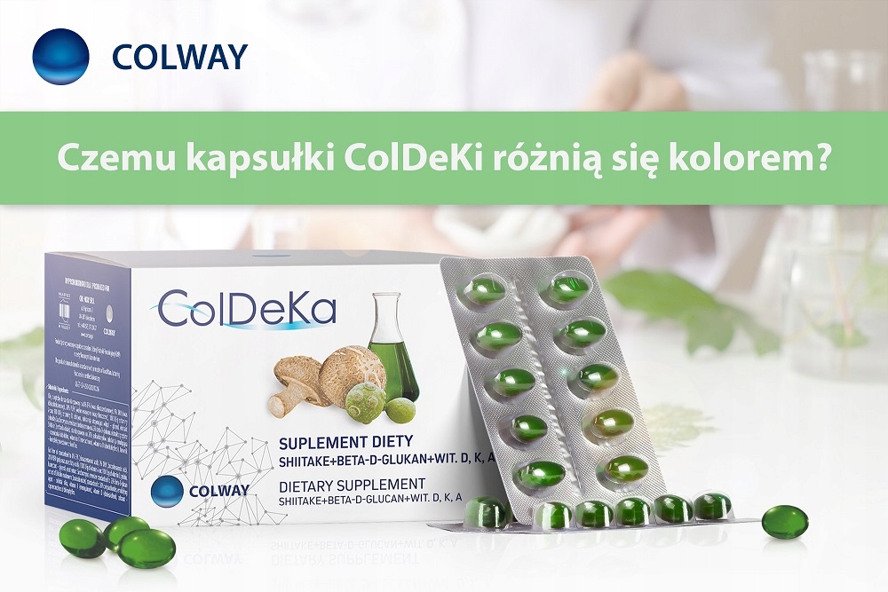 COLDEKA 60 kapsułek COLWAY Wit. D2 D3 K1 i K2 MK7 Producent Colway