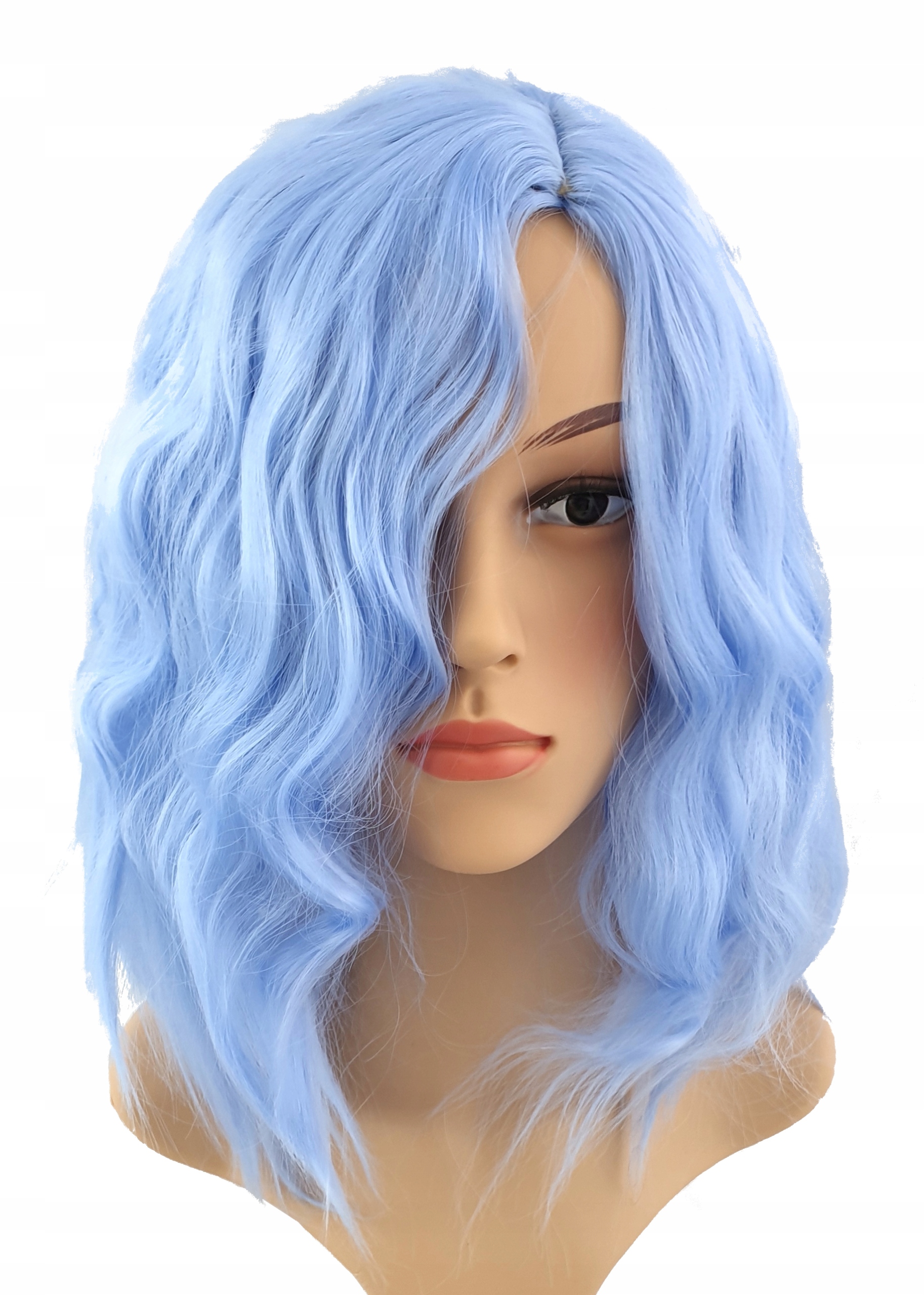 

Peruka Cosplay 40 CM Bob Glam Rock Jasny Niebieski