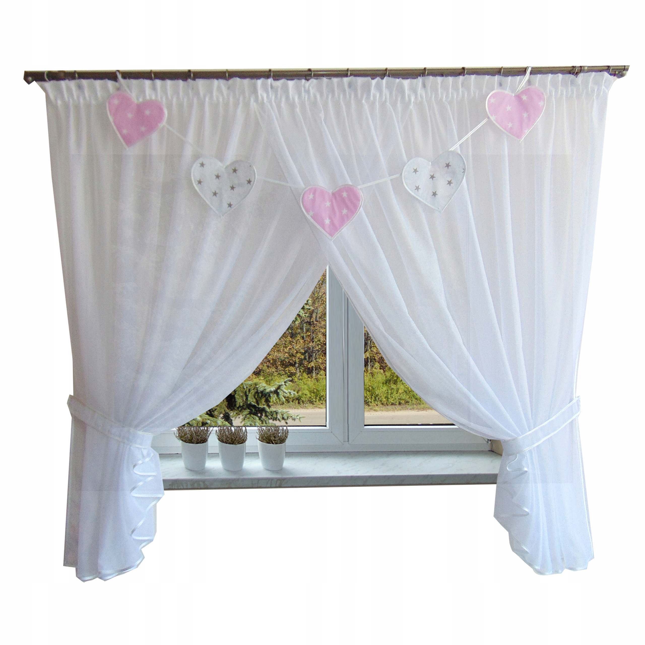 Занавес КОМПЛЕКТ с гирлянда сердечки karn.150 -200
