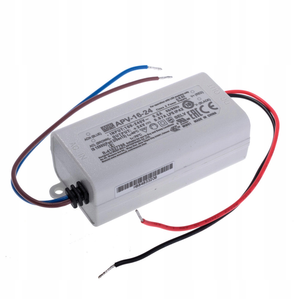 

Zasilacz Led Mean Well APV-16-24 24V 0,67A 16W