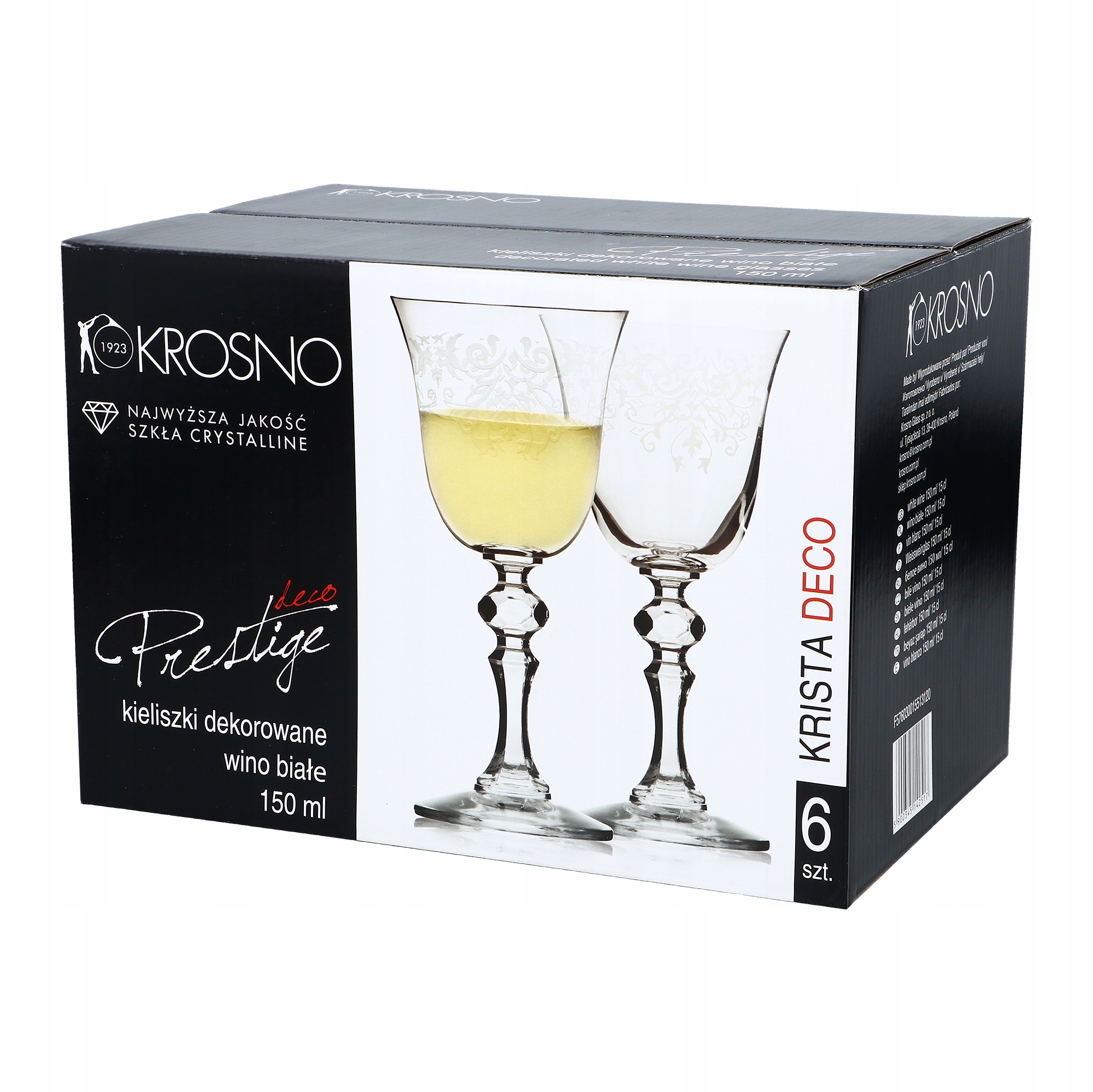 

Kieliszki do wina białego 150ml Krista Deco*krosno